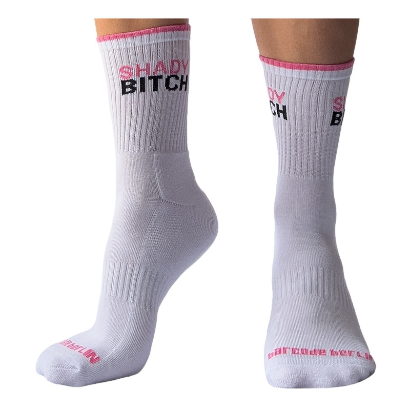 Barcode Berlin Chaussettes blanches Shady Bitch Barcode
